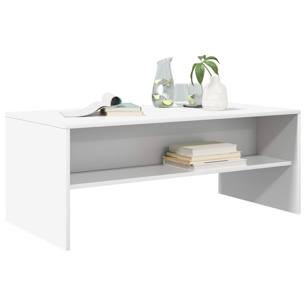 vidaXL Stolik kawowy Biały 100 x 50 x 40 cm Materiał drewnopochodny