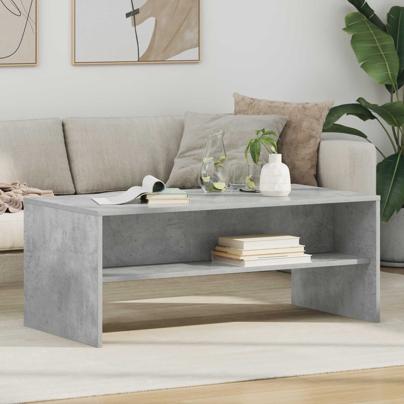 vidaXL Stolik kawowy Betonowy szary 100 x 50 x 40 cm
