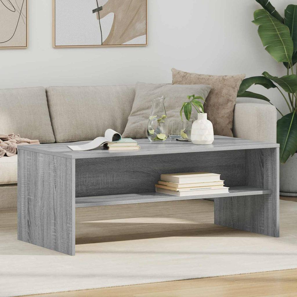 vidaXL Stolik kawowy Szary Sonoma 100 x 50 x 40 cm