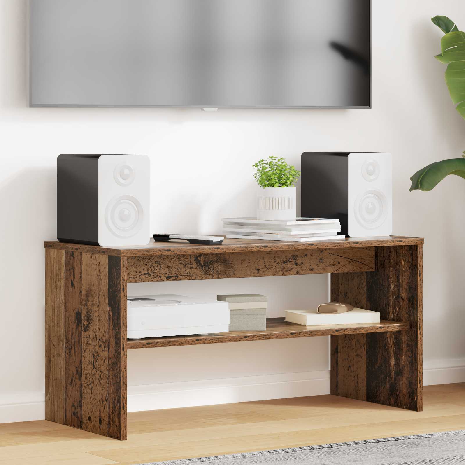 vidaXL Szafka pod telewizor Stare drewno 80 x 35 x 40 cm