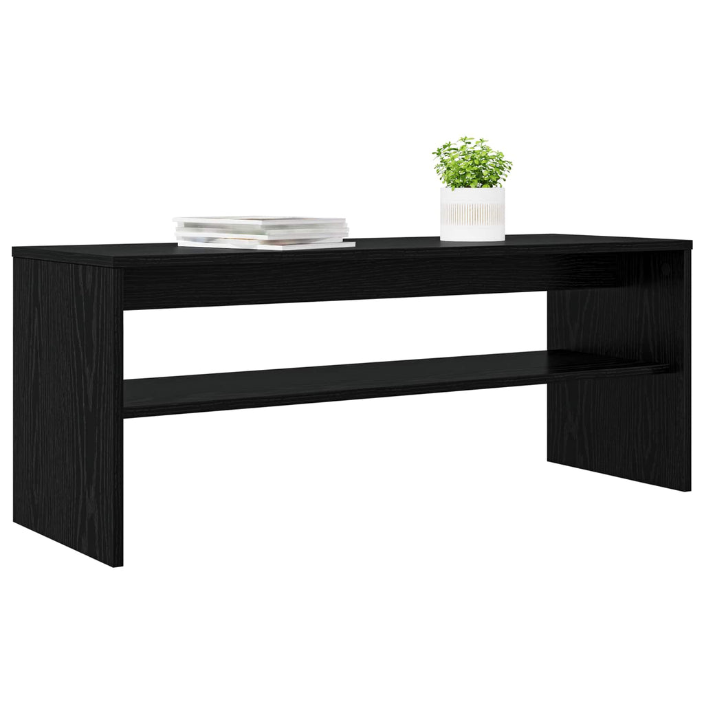 vidaXL Szafka pod telewizor Czarny Dąb 100 x 35 x 40 cm