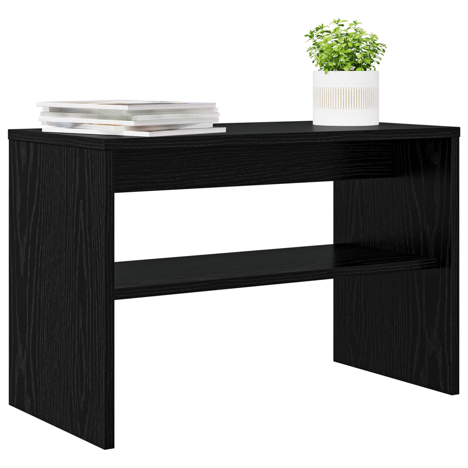 vidaXL Szafka pod telewizor Czarny Dąb 60 x 30 x 40 cm