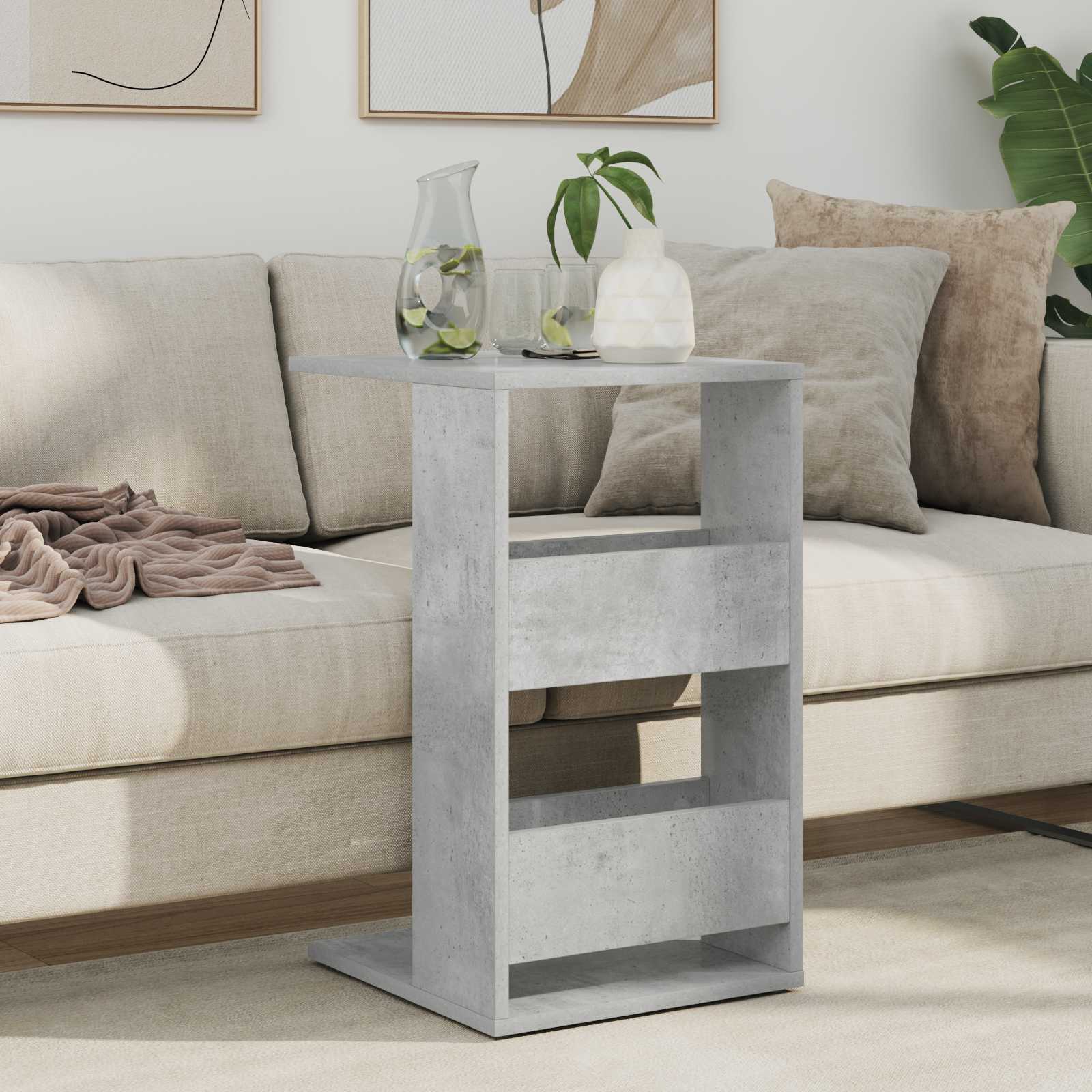 vidaXL Stolik boczny Betonowy szary 40 x 35 x 60,5 cm