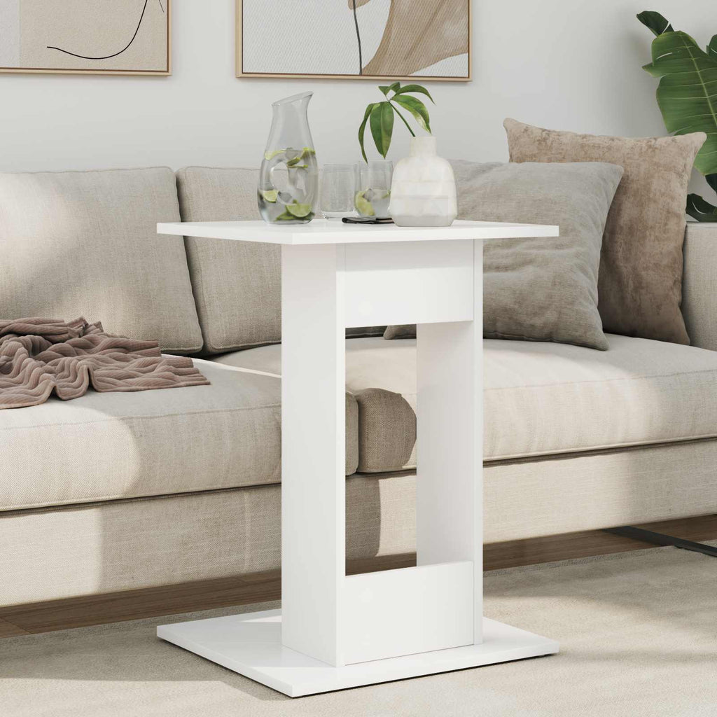 vidaXL Stolik boczny Biały 45 x 40 x 62,5 cm Materiał drewnopochodny