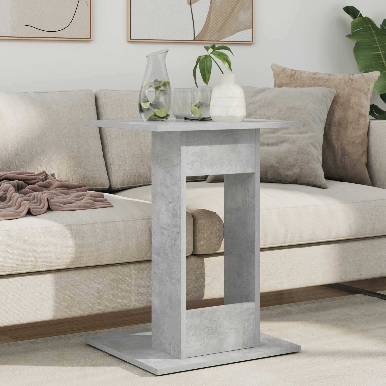vidaXL Stolik boczny Betonowy szary 45 x 40 x 62,5 cm