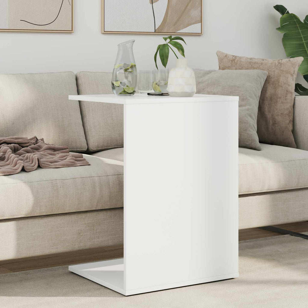 vidaXL Stolik boczny Biały 45 x 40 x 62,5 cm Materiał drewnopochodny