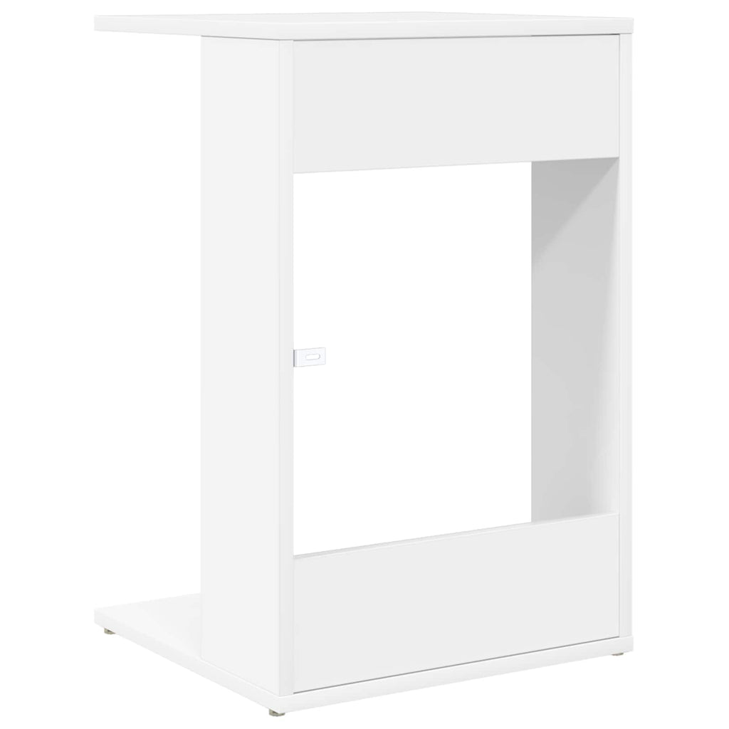 vidaXL Stolik boczny Biały 40 x 38 x 62,5 cm Materiał drewnopochodny