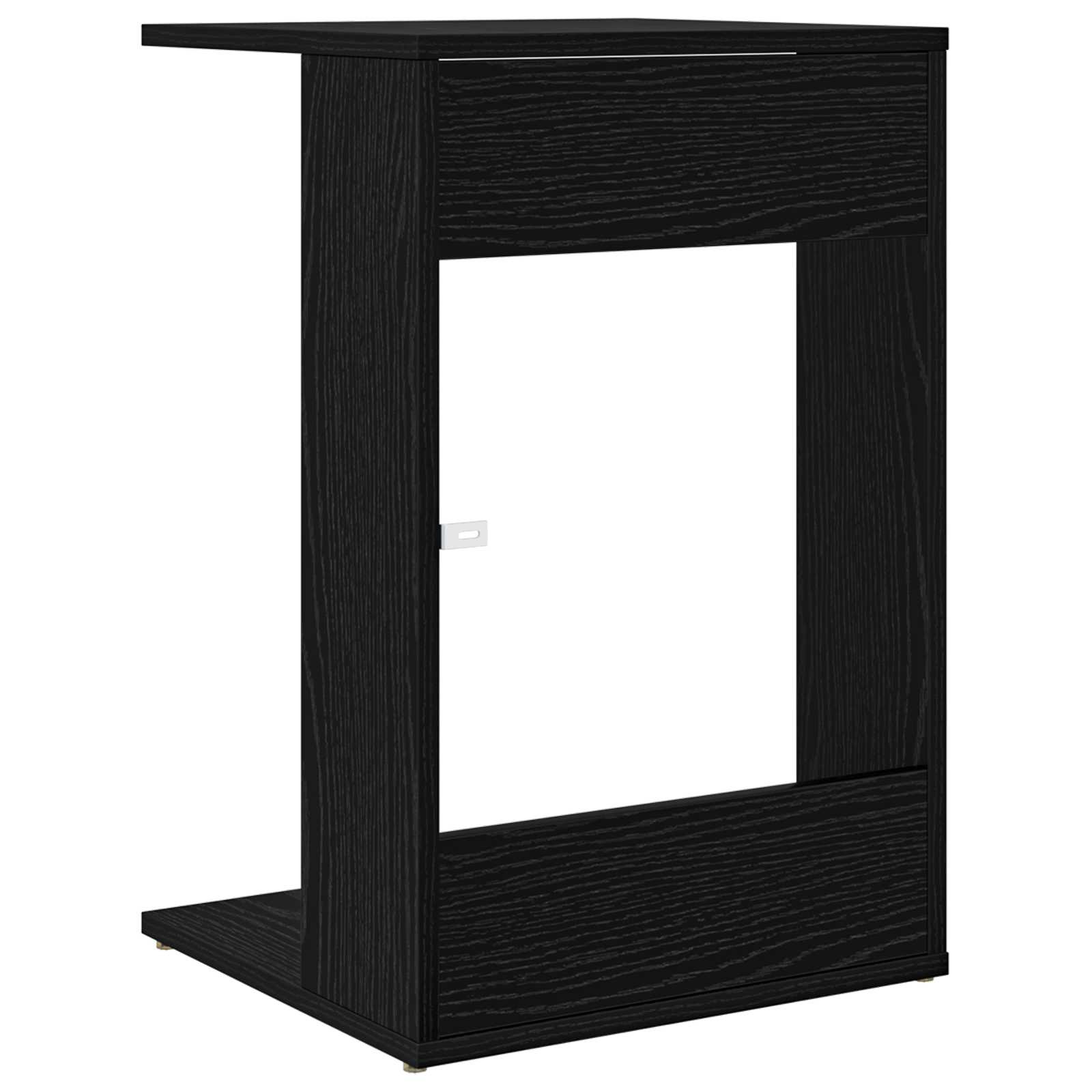 vidaXL Stolik boczny Czarny Dąb 40 x 38 x 62,5 cm