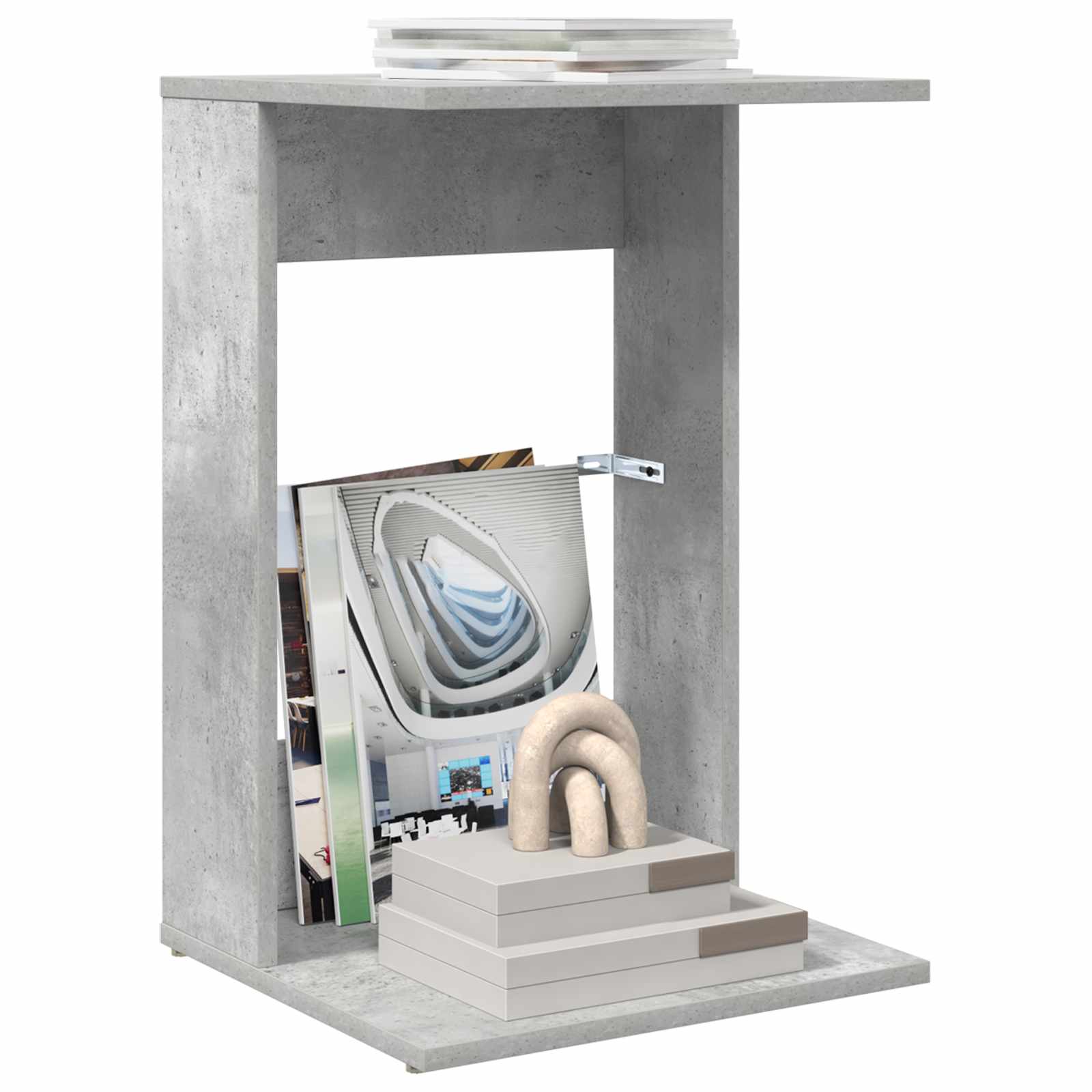 vidaXL Stolik boczny Betonowy szary 40 x 38 x 62,5 cm