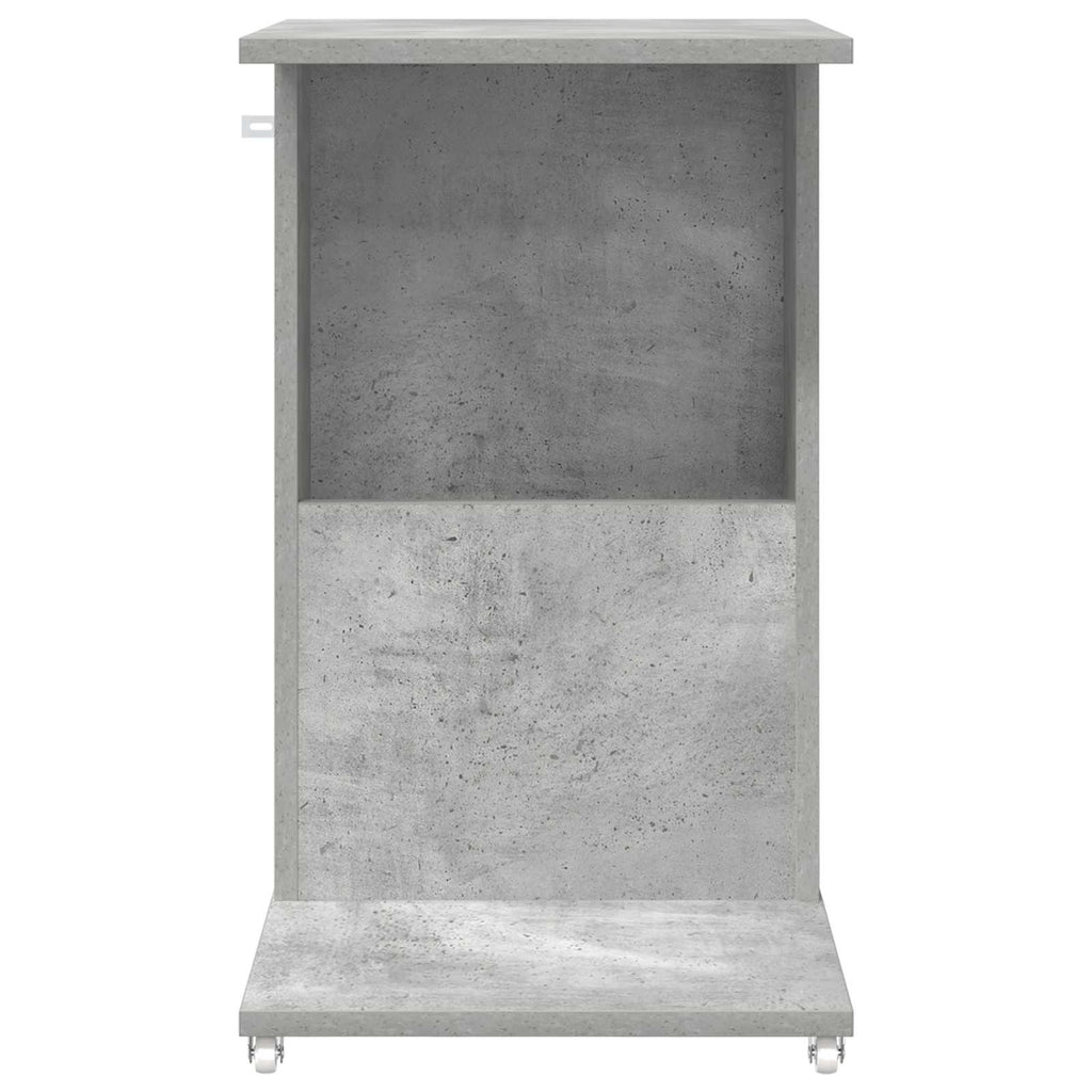 vidaXL Stolik boczny z kołem Betonowy szary 40 x 35 x 60 cm