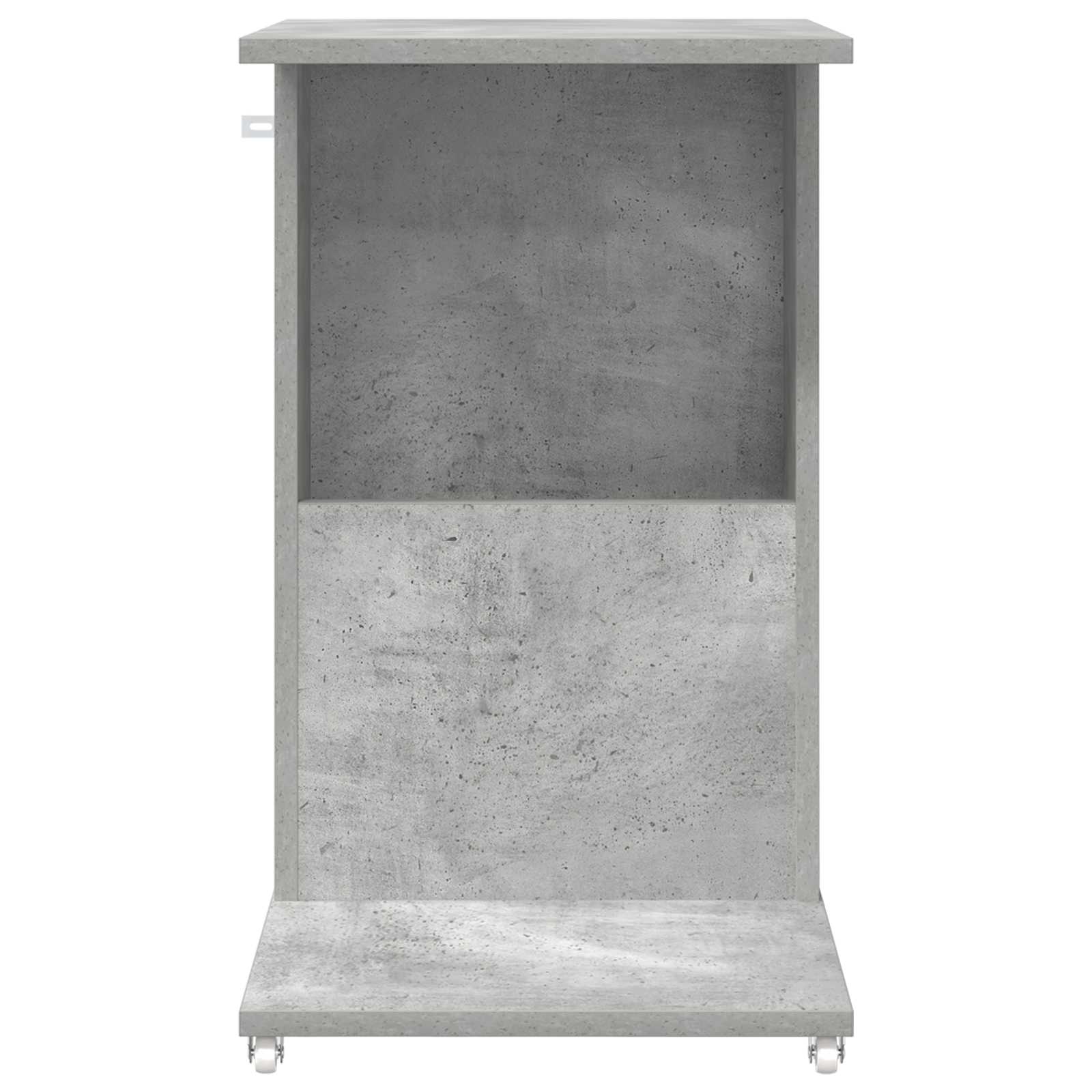 vidaXL Stolik boczny z kołem Betonowy szary 40 x 35 x 60 cm