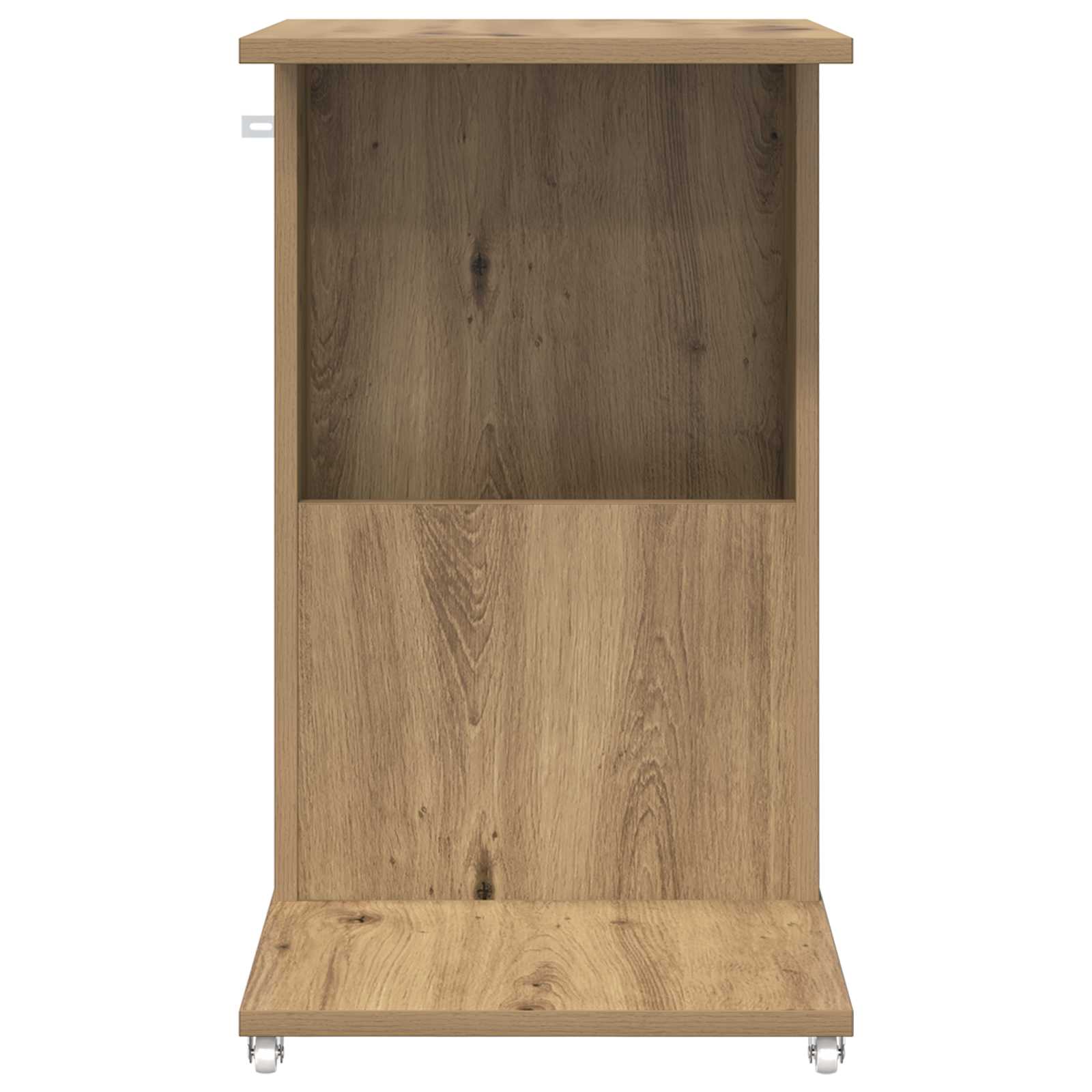 vidaXL Stolik boczny z kołem Dąb rzemieślniczy 40 x 35 x 60 cm