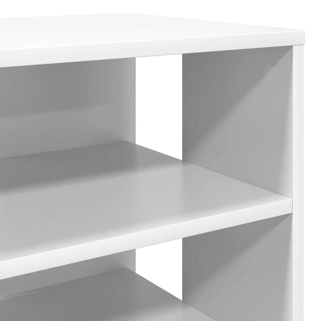 vidaXL Szafka na buty z półką 2 pcs Biały Materiał drewnopochodny