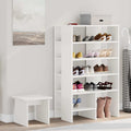 vidaXL Szafka na buty z półką 2 pcs Biały Materiał drewnopochodny