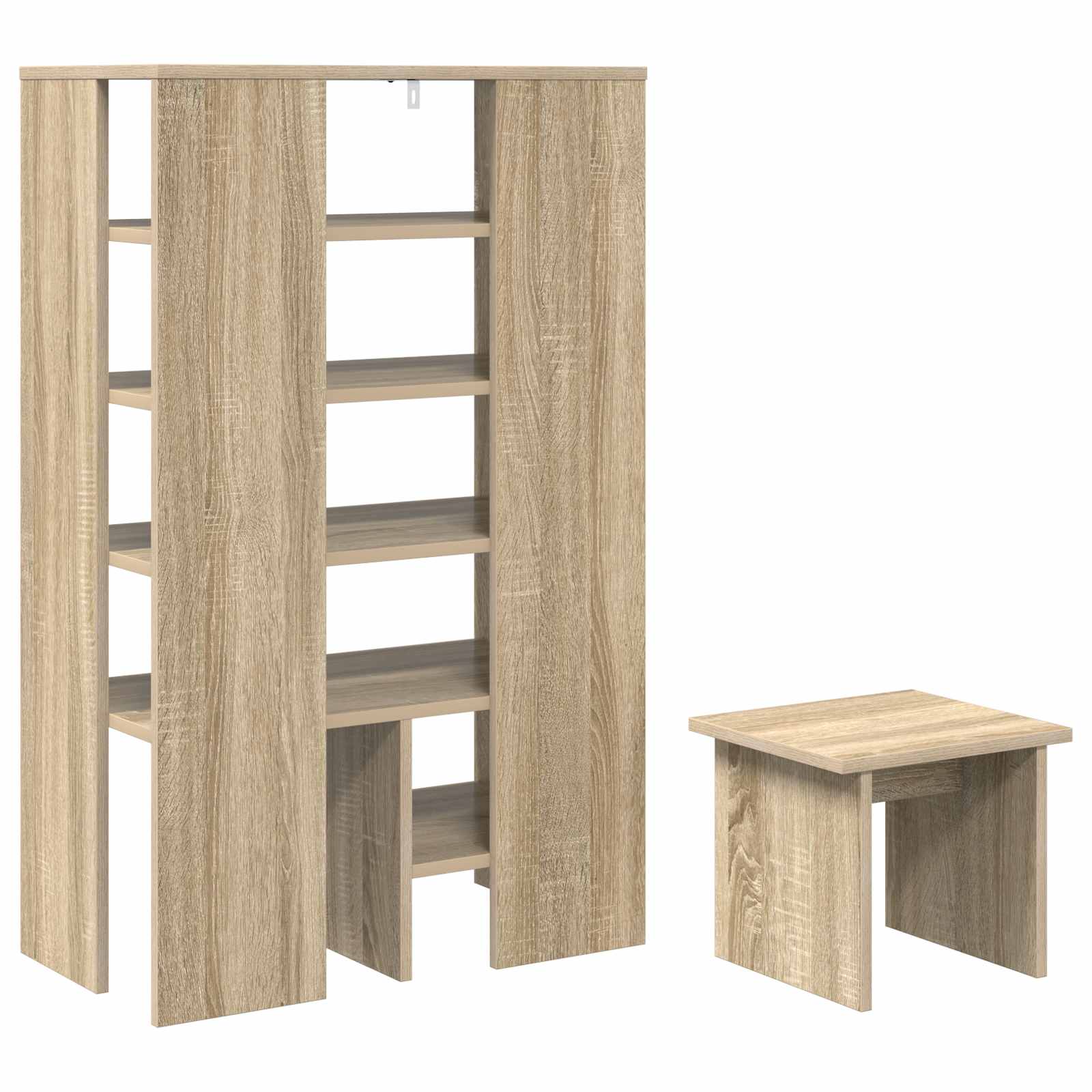 vidaXL Szafka na buty z półką 2 pcs Dąb Sonoma Materiał drewnopochodny