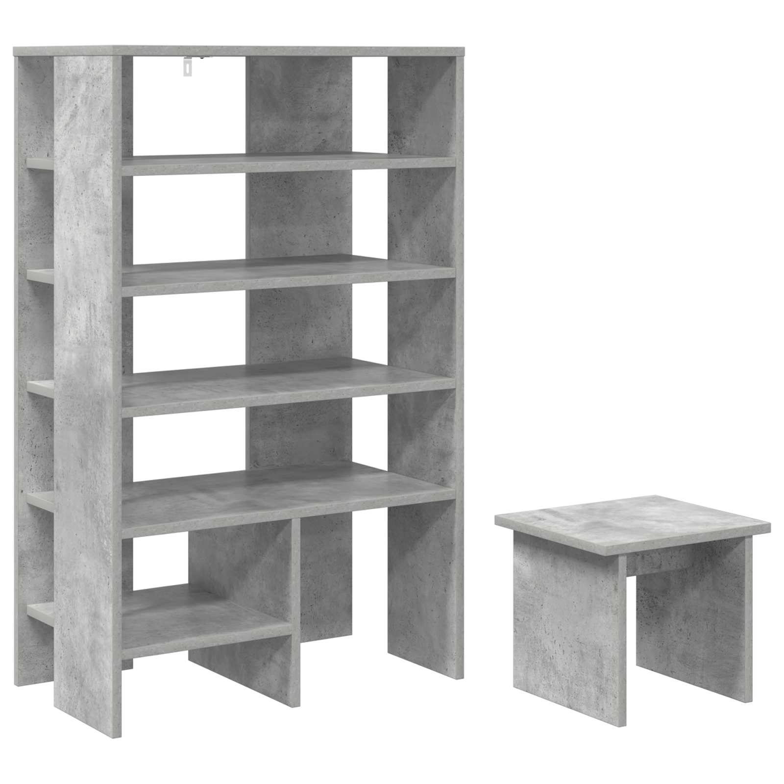 vidaXL Szafka na buty 2 pcs Betonowy szary Materiał drewnopochodny