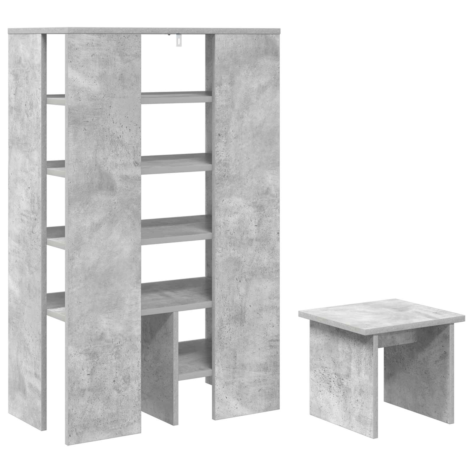 vidaXL Szafka na buty 2 pcs Betonowy szary Materiał drewnopochodny