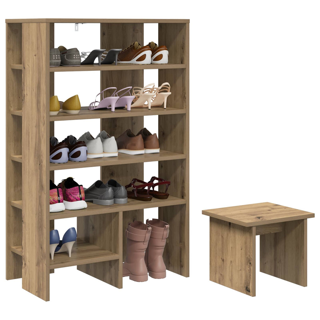 vidaXL Szafka na buty 2 szt. 62 x 35 x 100 cm Materiał drewnopochodny