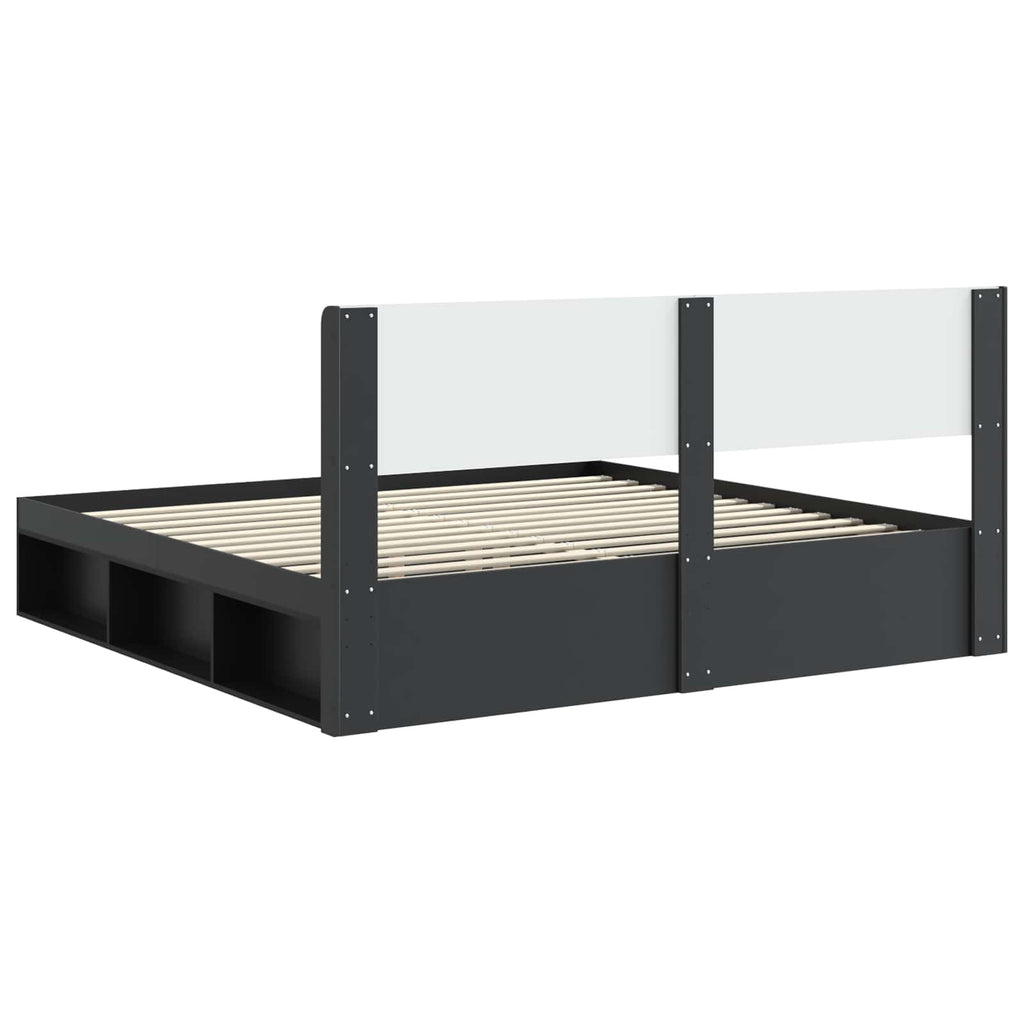 vidaXL Stelaż łóżka z przechowywaniem i zagłówkiem 3 pcs