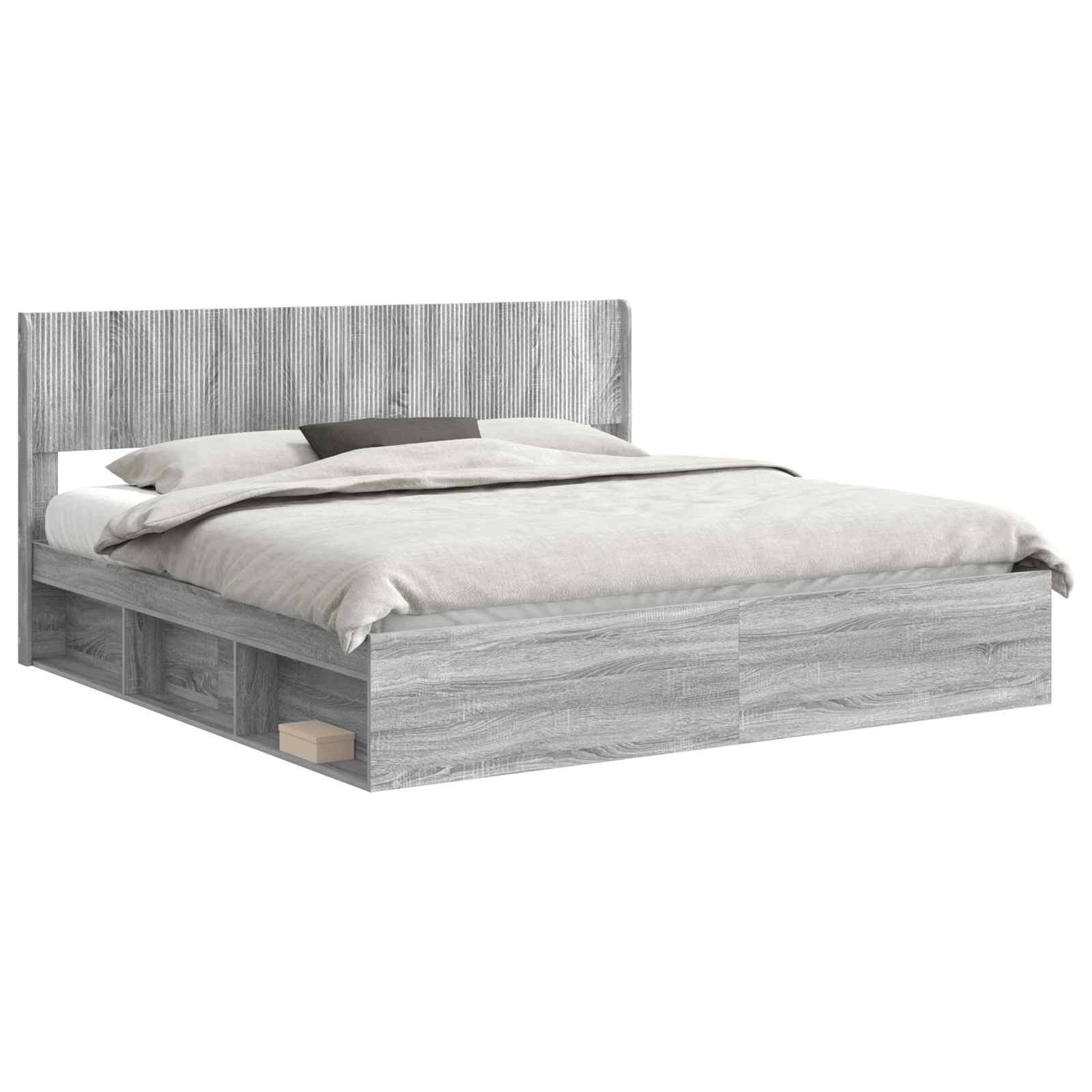 vidaXL Stelaż łóżka z przechowywaniem i zagłówkiem 3 pcs