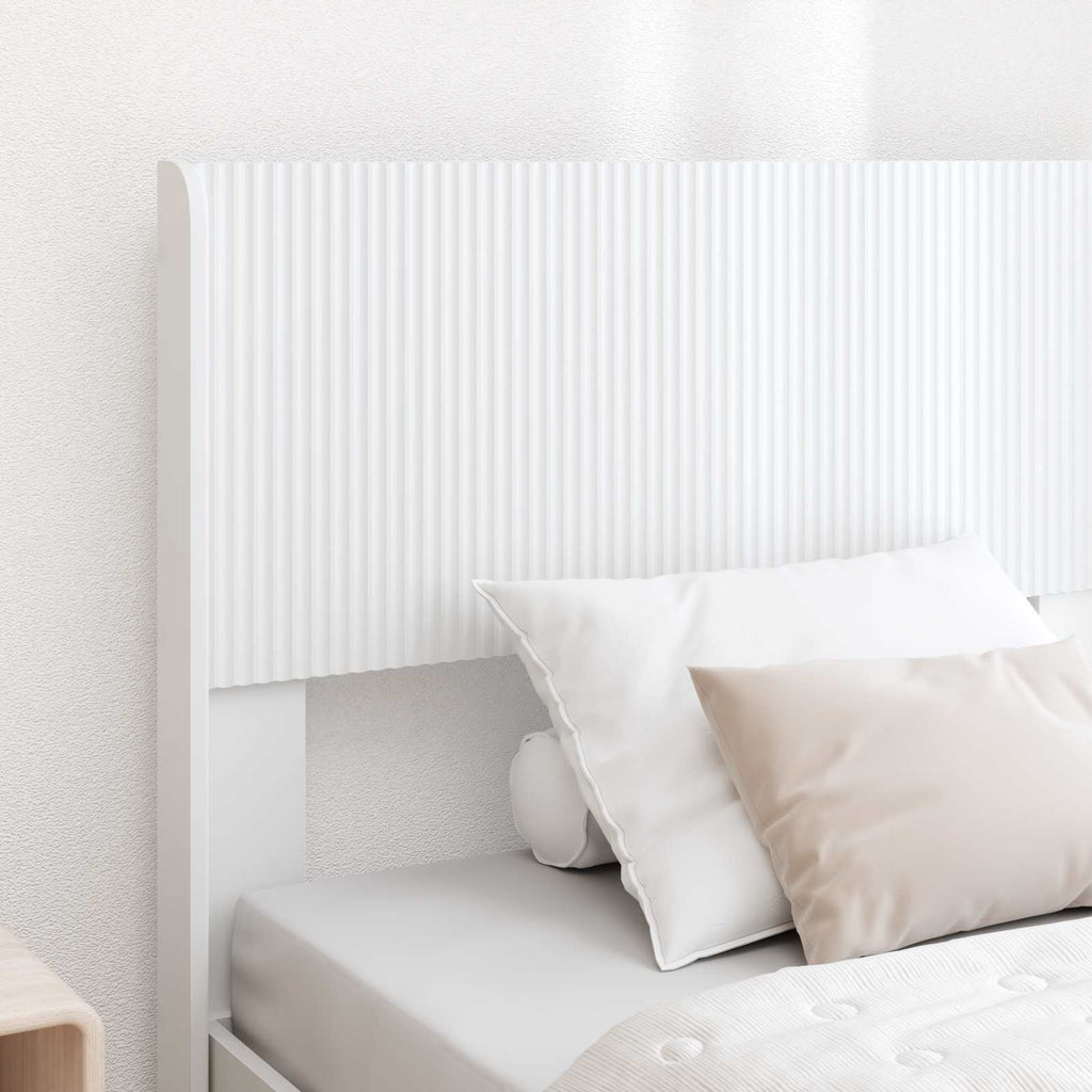 vidaXL Stelaż łóżka z przechowywaniem i zagłówkiem Biały 75 x 190 cm