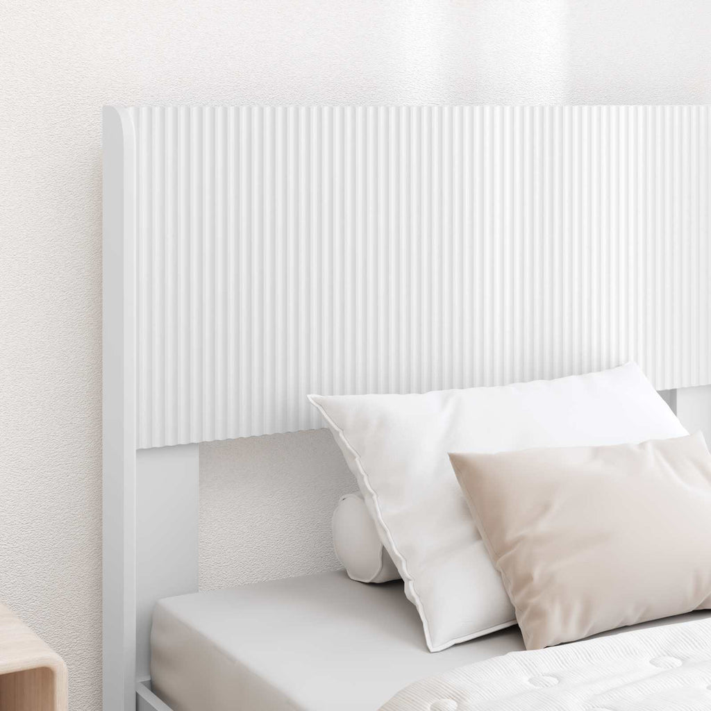 vidaXL Stelaż łóżka z przechowywaniem i zagłówkiem Biały 75 x 190 cm