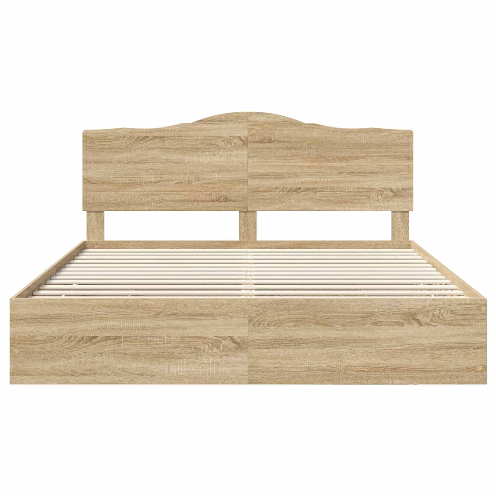 vidaXL Ramka łóżka Dąb Sonoma 200 x 200 cm Drewno inżynieryjne