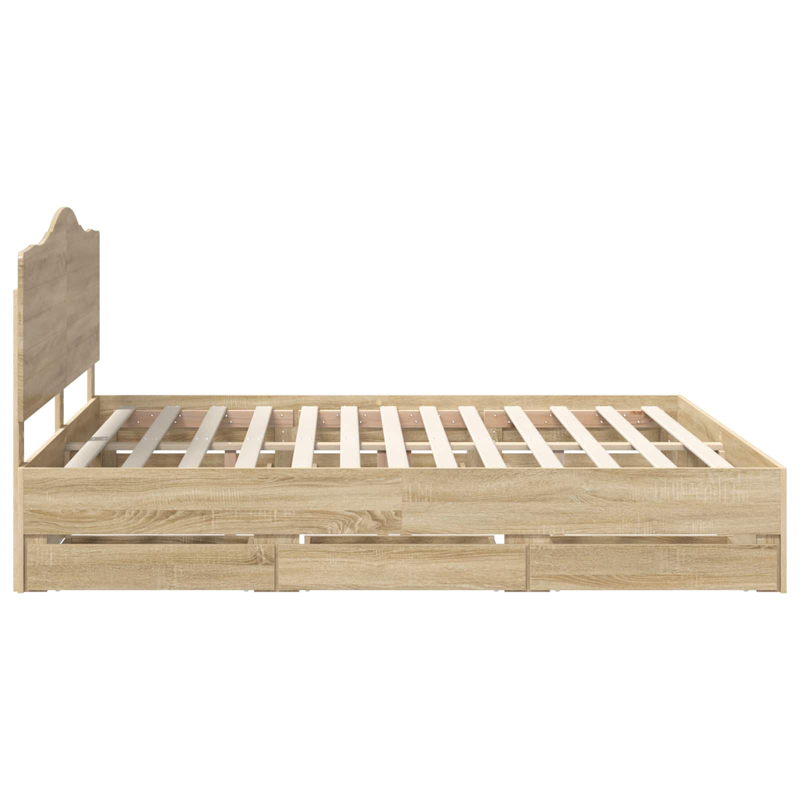 vidaXL Ramka łóżka Dąb Sonoma 200 x 200 cm Drewno inżynieryjne