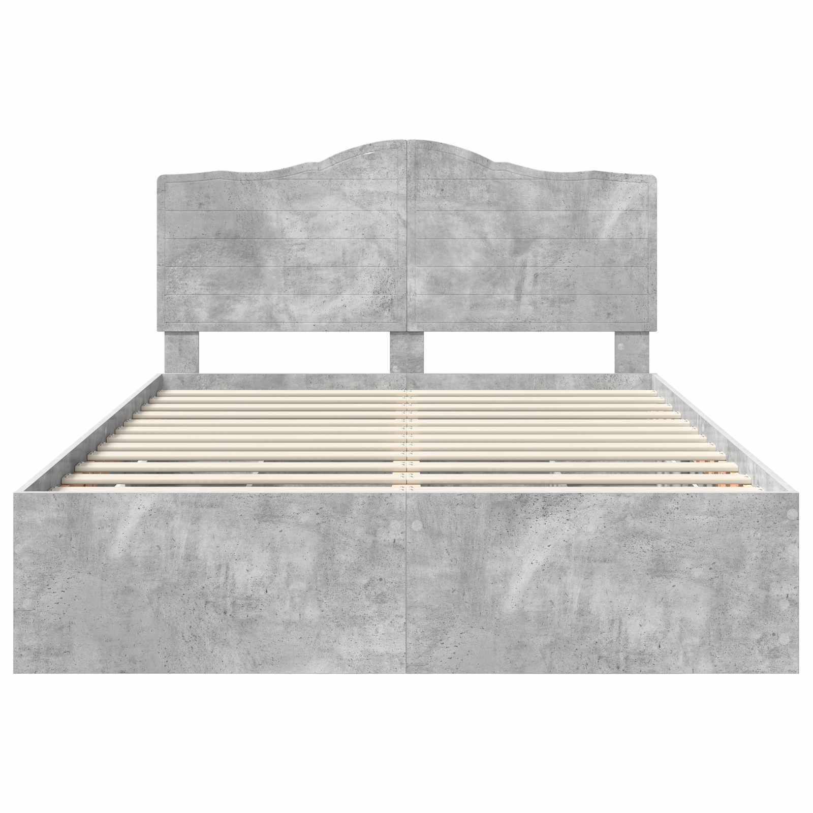 vidaXL Ramka łóżka Betonowy szary 160 x 200 cm Drewno inżynieryjne
