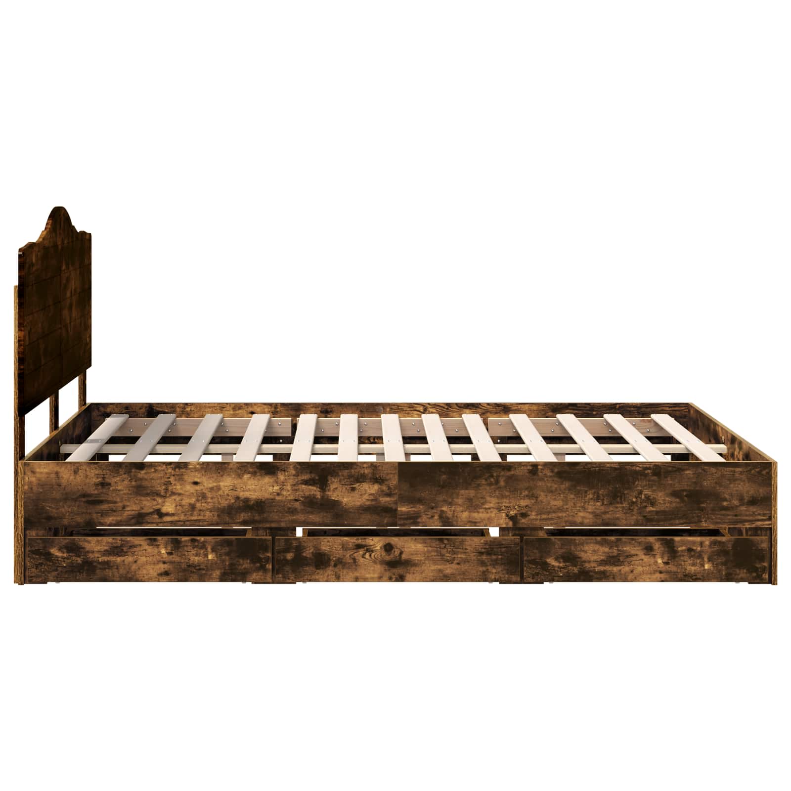 vidaXL Ramka łóżka Dąb Wędzony 150 x 200 cm Drewno inżynieryjne