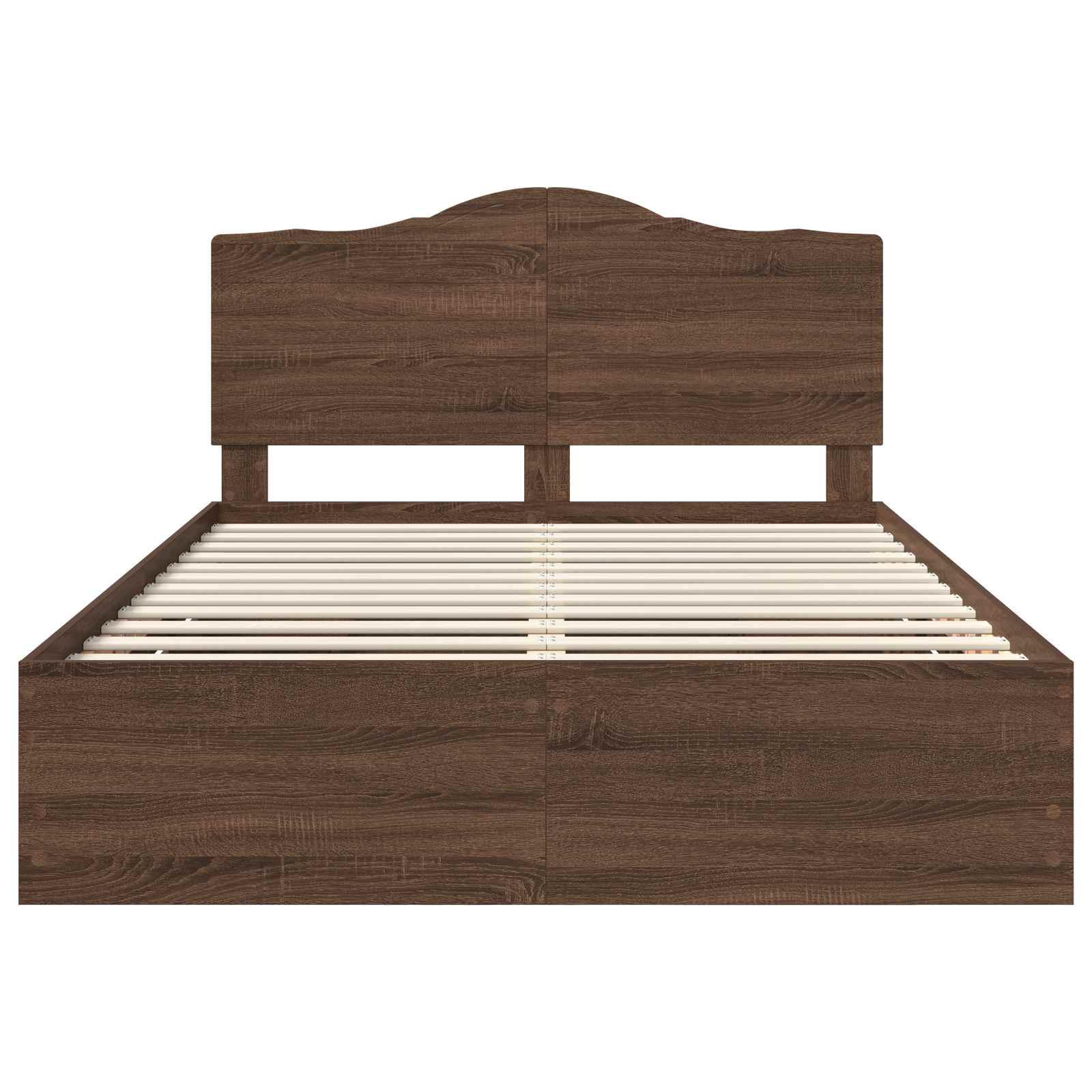 vidaXL Ramka łóżka Brązowy dąb 150 x 200 cm Drewno inżynieryjne