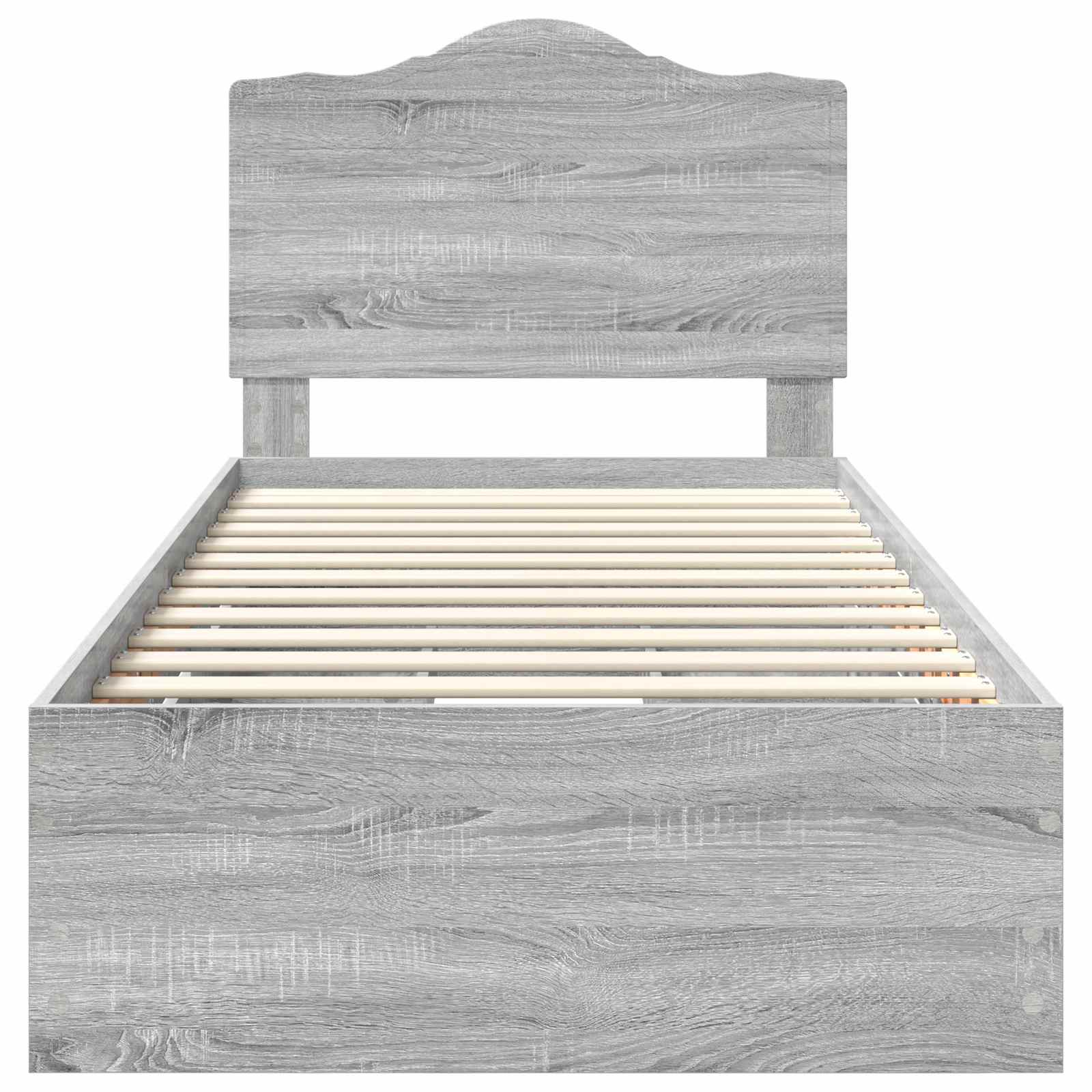 vidaXL Ramka łóżka Szary Sonoma 100 x 200 cm Drewno inżynieryjne