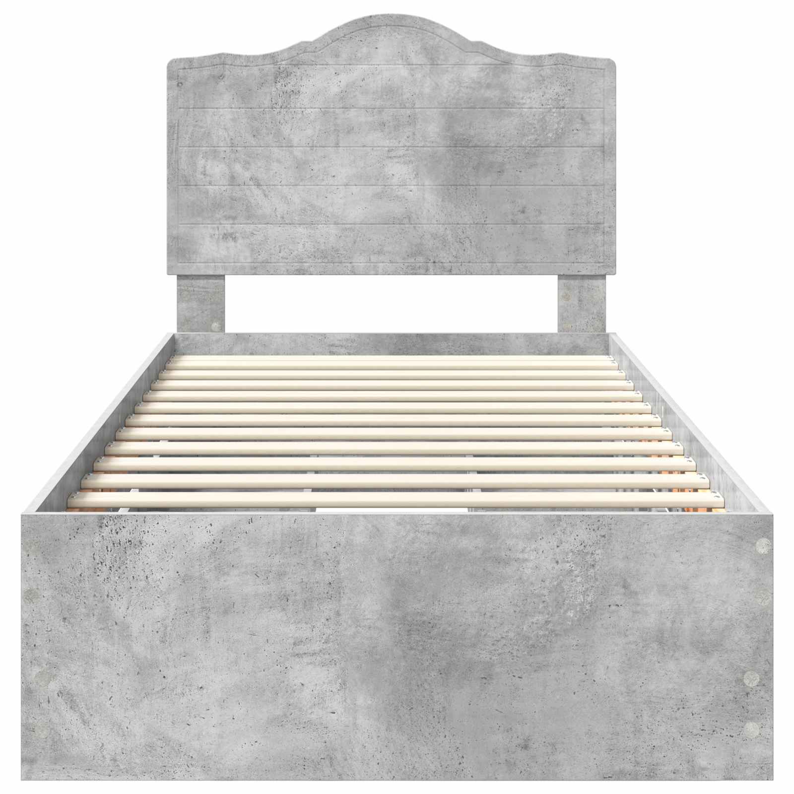 vidaXL Ramka łóżka Betonowy Szary 90 x 200 cm Drewno inżynieryjne