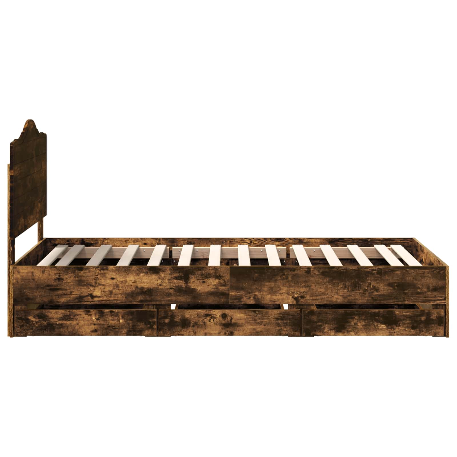 vidaXL Ramka łóżka Dąb Wędzony 90 x 200 cm Drewno inżynieryjne