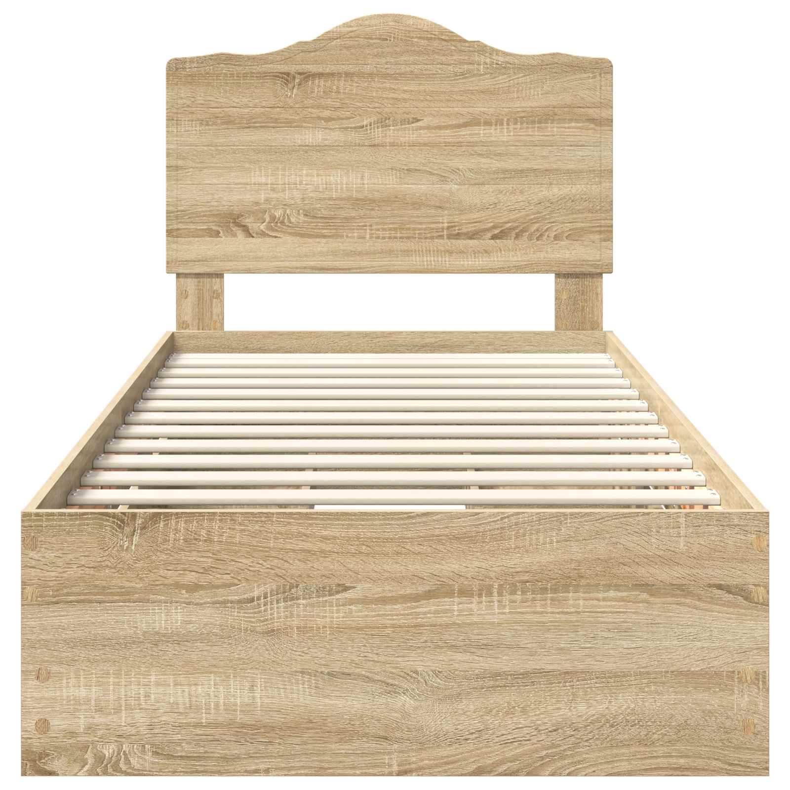 vidaXL Ramka łóżka Dąb Sonoma 75 x 190 cm Drewno inżynieryjne