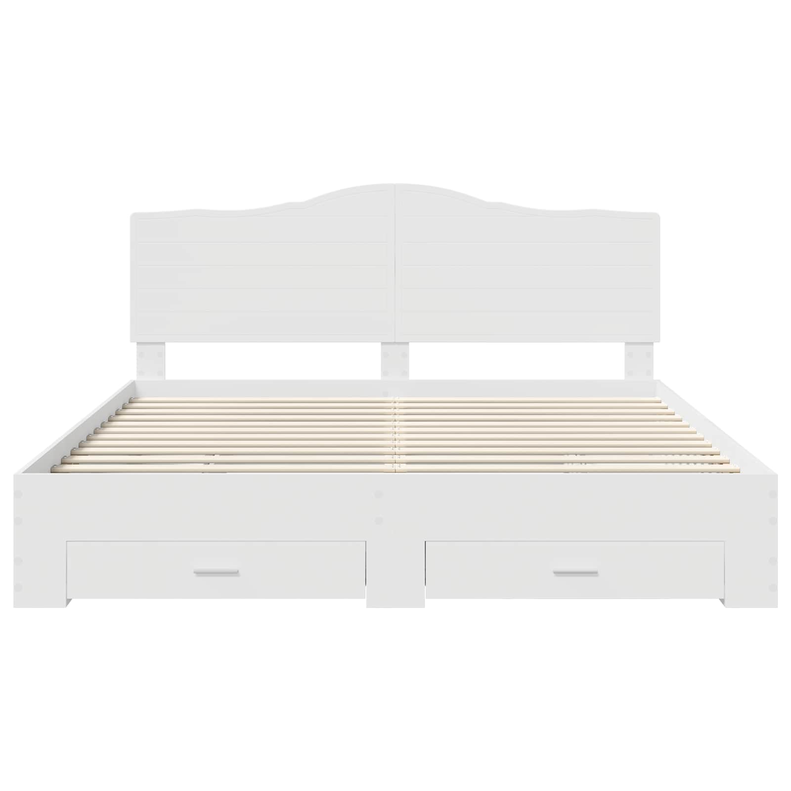 vidaXL Ramka łóżka Biały 180 x 200 cm Materiał drewnopochodny