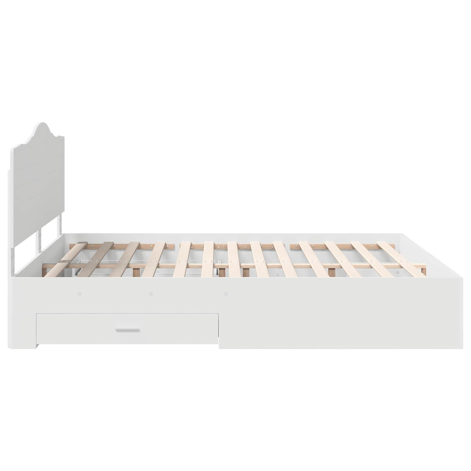 vidaXL Ramka łóżka Biały 180 x 200 cm Materiał drewnopochodny