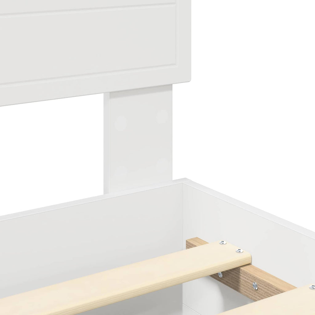 vidaXL Ramka łóżka Biały 160 x 200 cm Materiał drewnopochodny