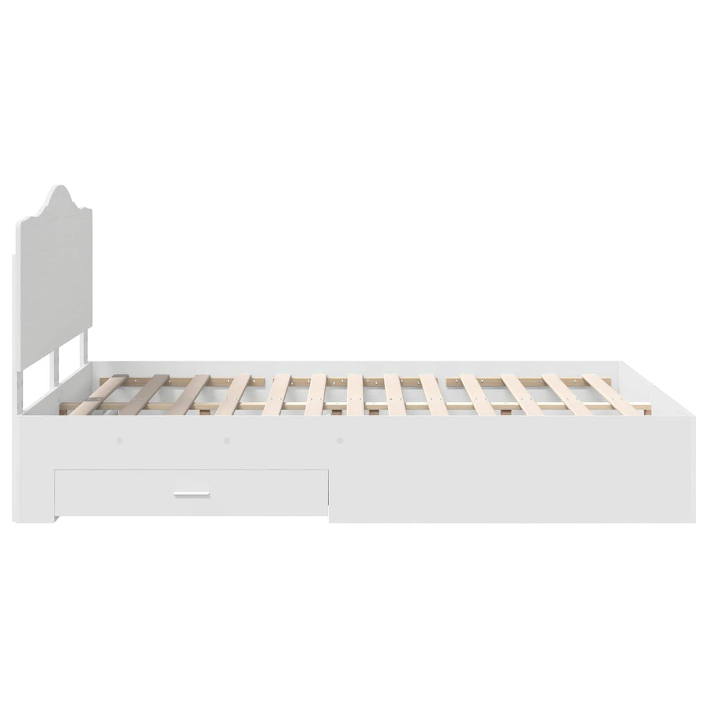 vidaXL Ramka łóżka Biały 160 x 200 cm Materiał drewnopochodny