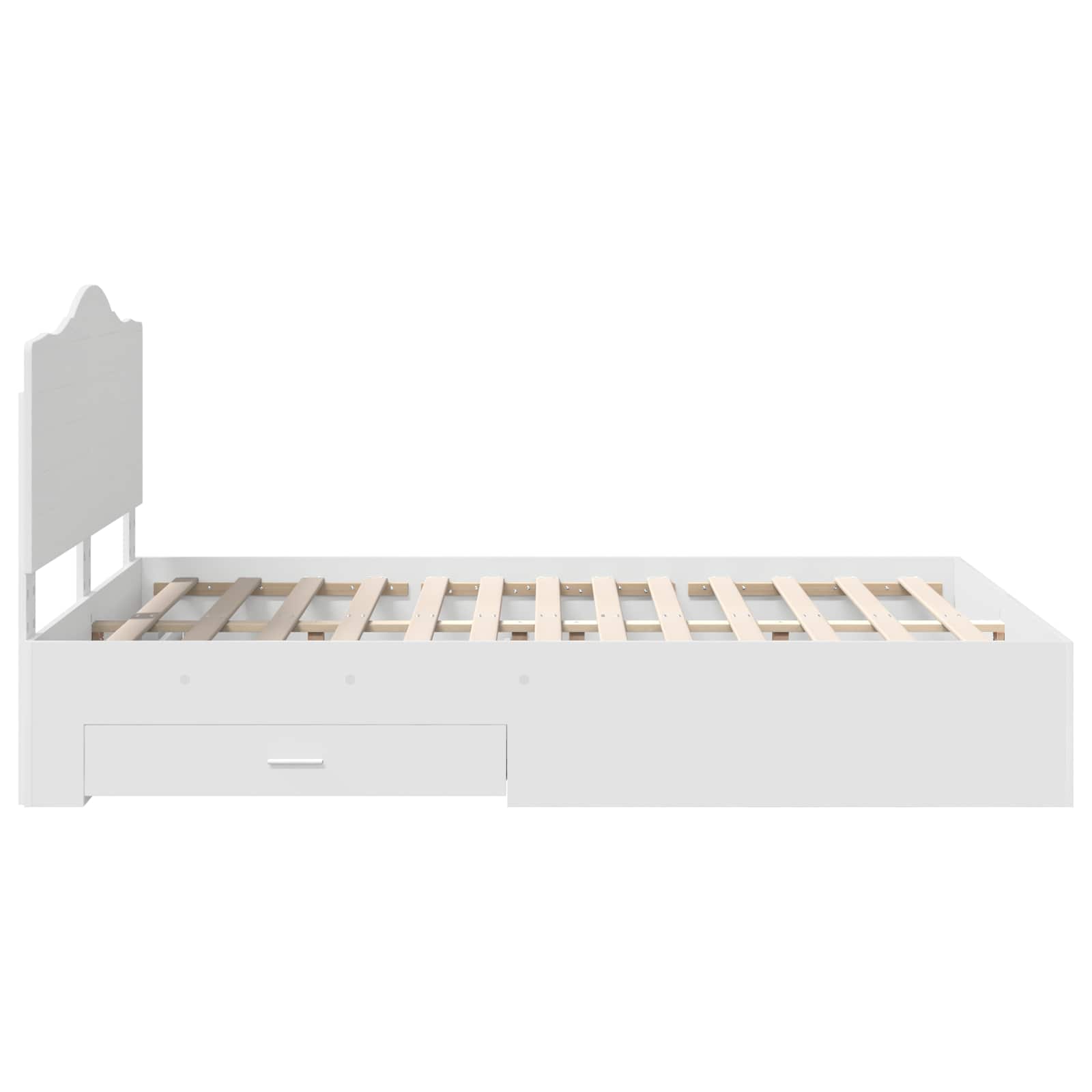 vidaXL Ramka łóżka Biały 160 x 200 cm Materiał drewnopochodny