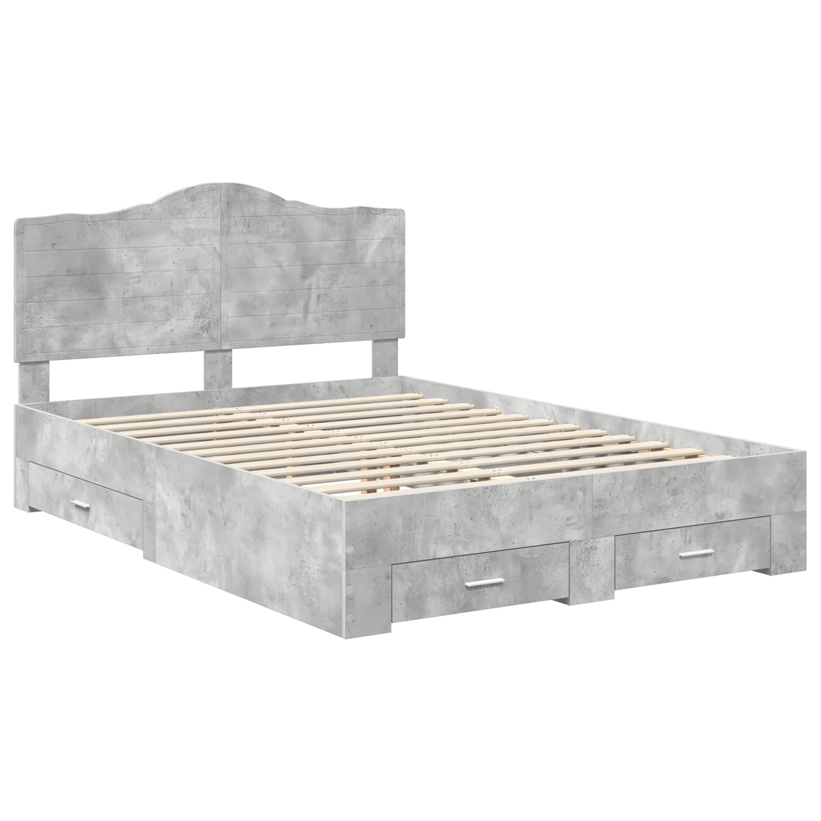 vidaXL Ramka łóżka Betonowy szary 160 x 200 cm Materiał drewnopochodny