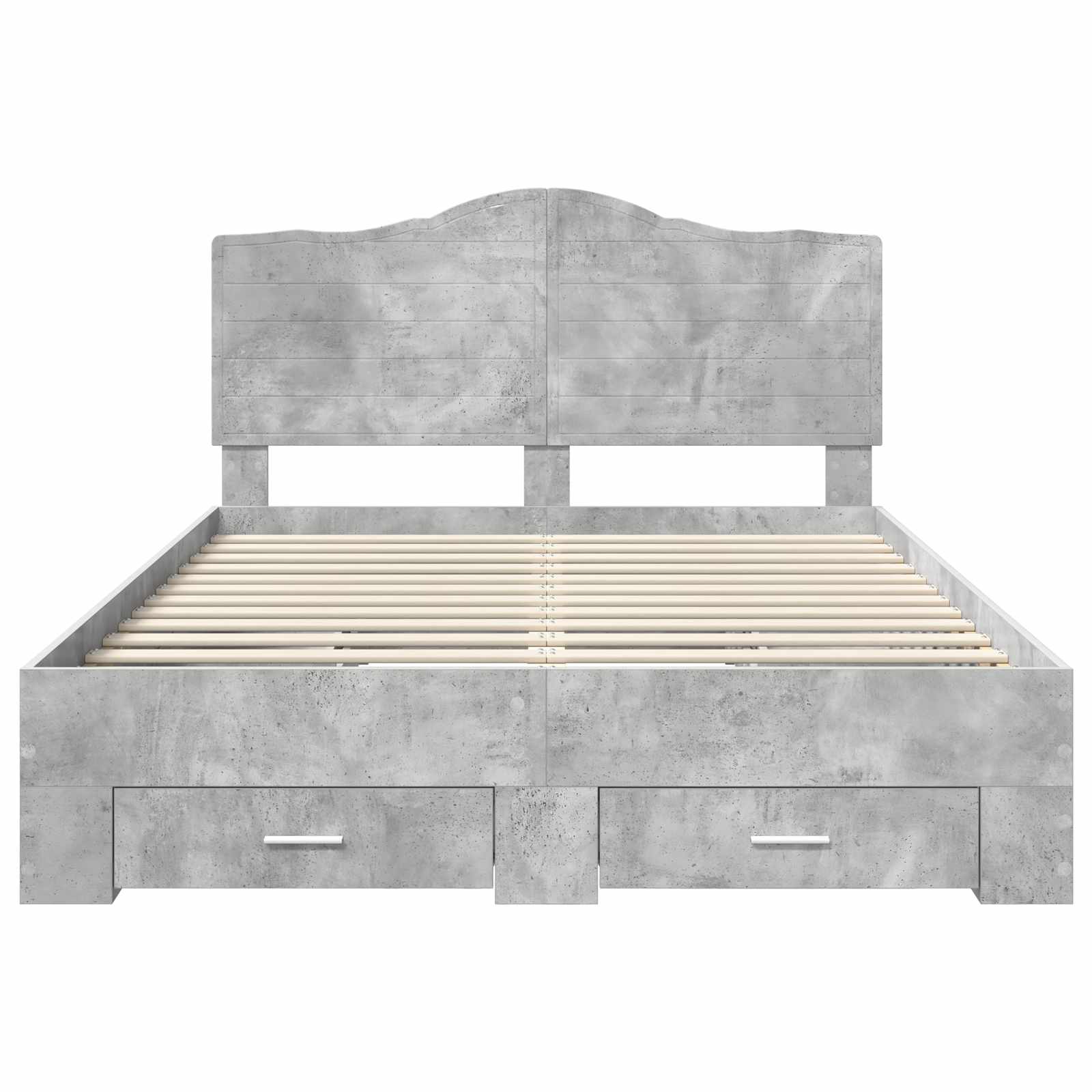 vidaXL Ramka łóżka Betonowy szary 150 x 200 cm Materiał drewnopochodny