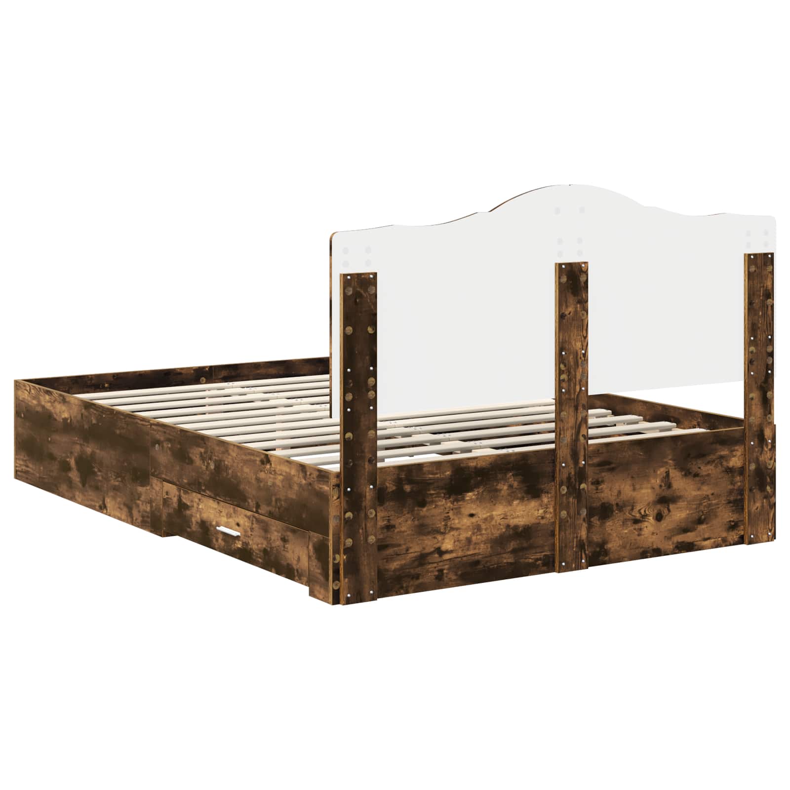 vidaXL Ramka łóżka Dąb wędzony 150 x 200 cm Materiał drewnopochodny