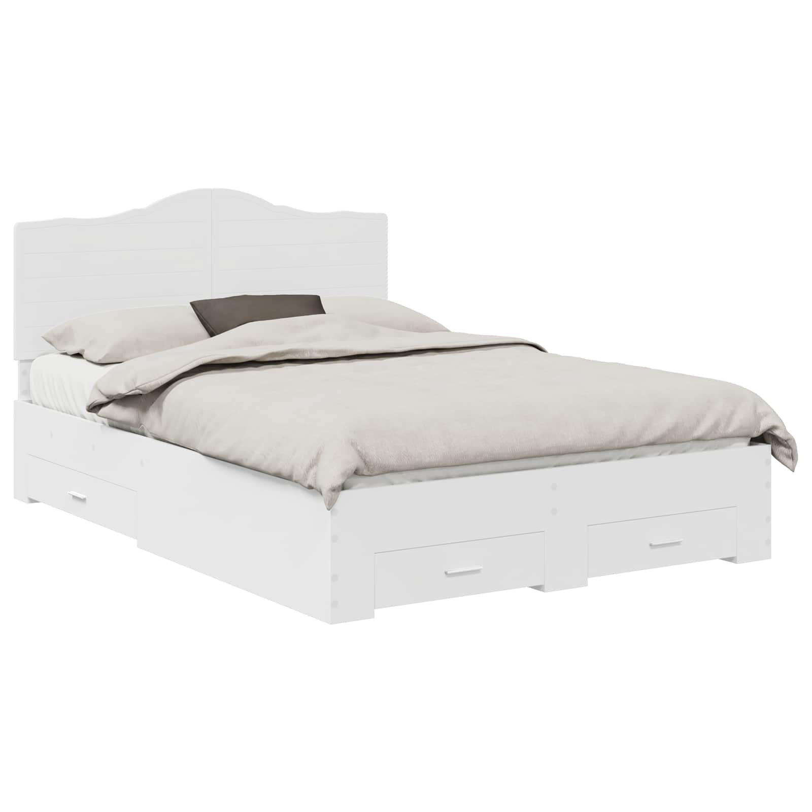 vidaXL Ramka łóżka Biały 140 x 200 cm Materiał drewnopochodny