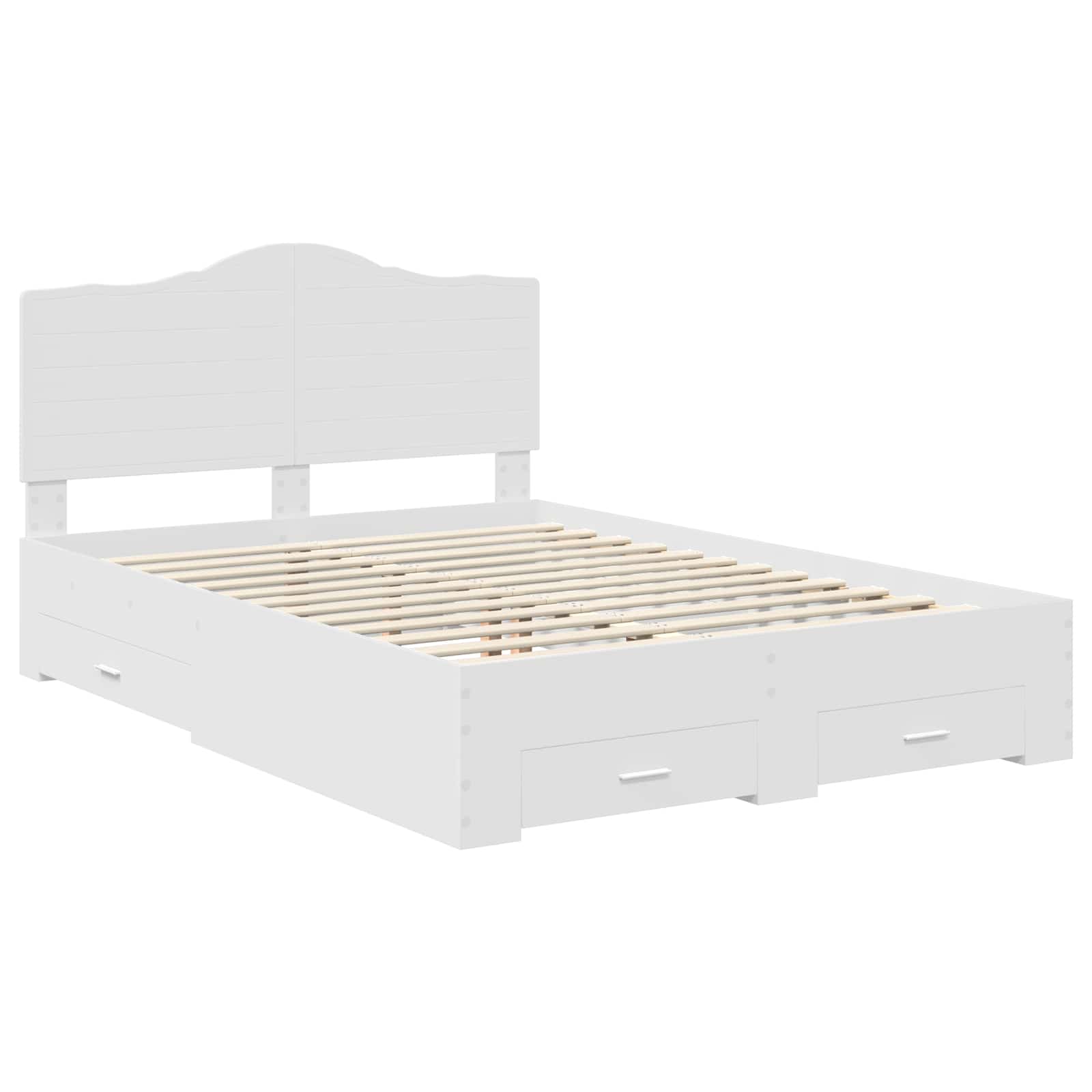 vidaXL Ramka łóżka Biały 140 x 200 cm Materiał drewnopochodny