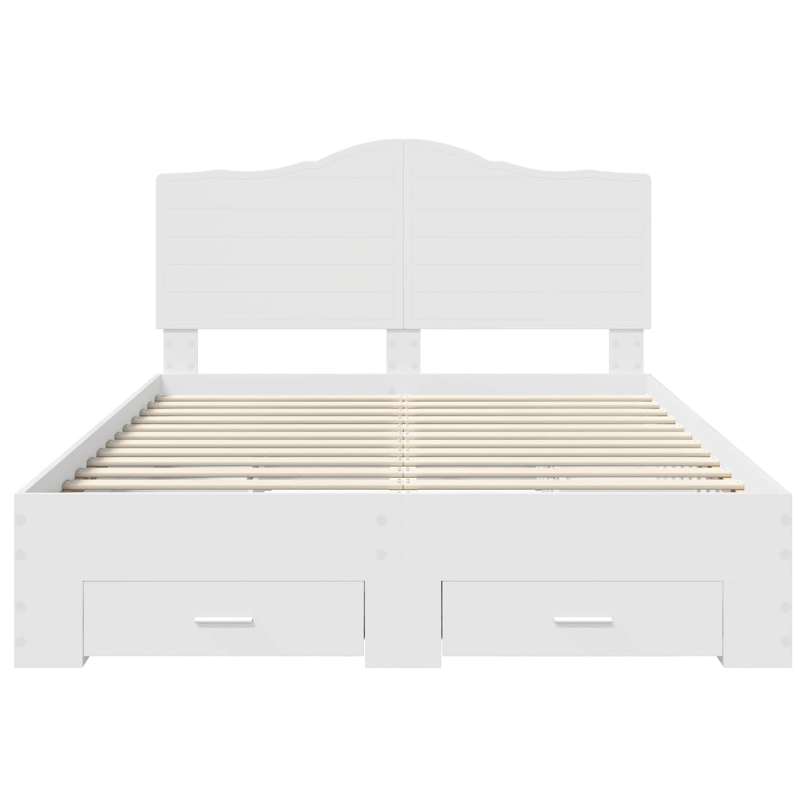 vidaXL Ramka łóżka Biały 140 x 200 cm Materiał drewnopochodny