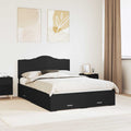 vidaXL Ramka łóżka Czarny 140 x 190 cm Materiał drewnopochodny
