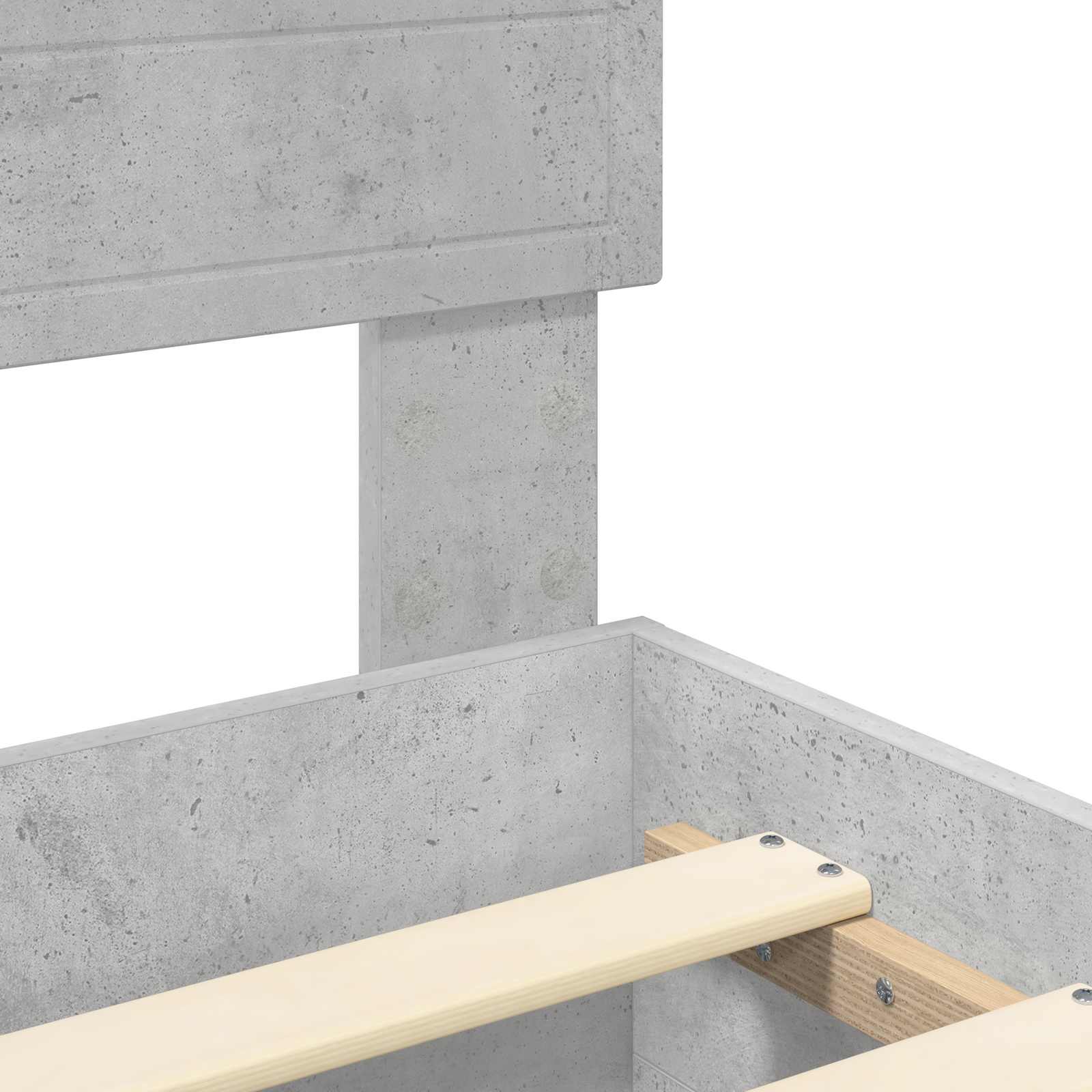 vidaXL Ramka łóżka Betonowy szary 140 x 190 cm Materiał drewnopochodny