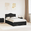vidaXL Ramka łóżka Czarny 135 x 190 cm Materiał drewnopochodny