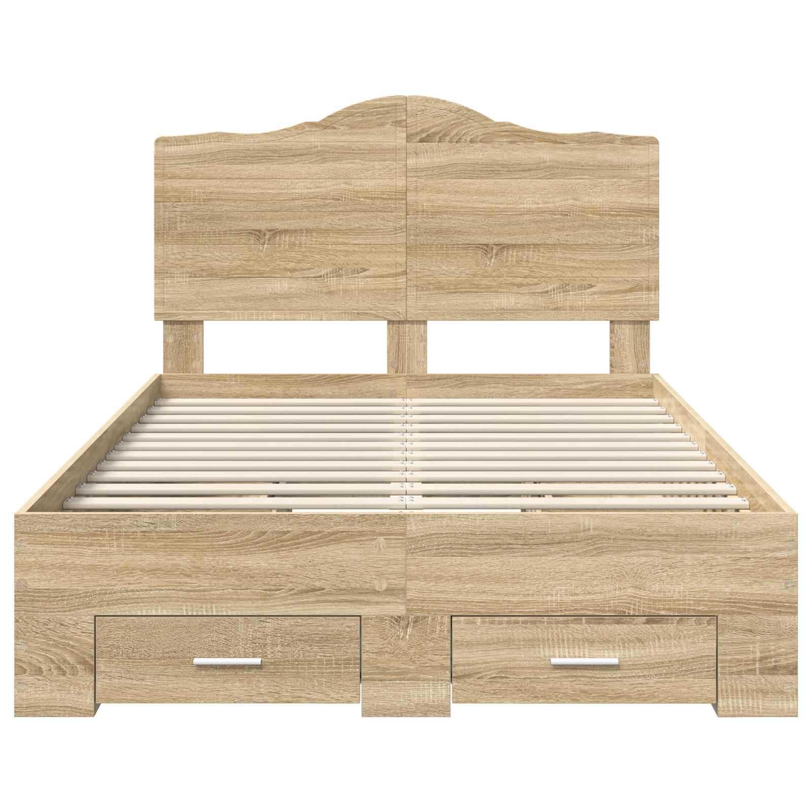 vidaXL Ramka łóżka Dąb Sonoma 120 x 200 cm Materiał drewnopochodny